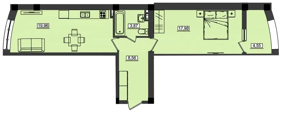 ЖК Дім у моря — 52.6 м²