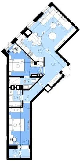 ЖК Парус Riverside — 78.5 м²