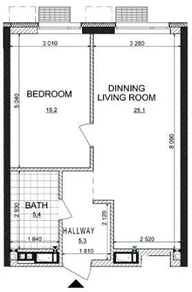 1-кімнатна квартира, 51 м², вул. Євгена Маланюка, 101, Київ — фото 1