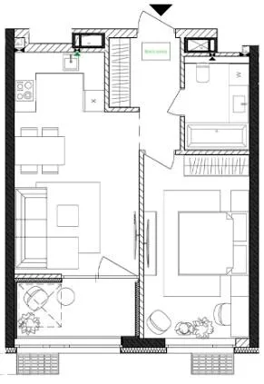 1-кімнатна квартира, 52 м², вул. Євгена Маланюка, 101, Київ — фото 1