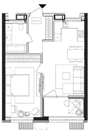 1-комнатная квартира, 52 м², вул. Євгена Маланюка, 101, Киев — фото 1