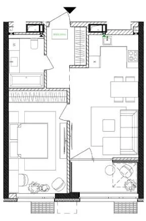 1-кімнатна квартира, 52 м², вул. Євгена Маланюка, 101, Київ