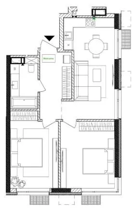 2-комнатная квартира, 59 м², вул. Євгена Маланюка, 101, Киев