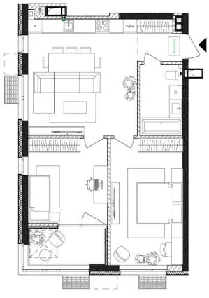 2-кімнатна квартира, 68 м², вул. Євгена Маланюка, 101, Київ — фото 1