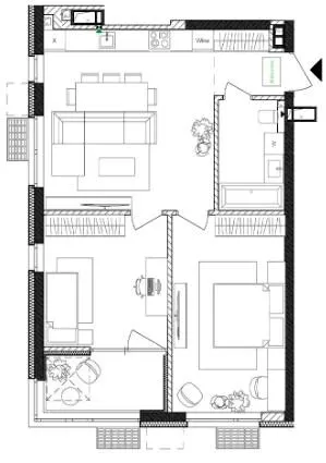 2-кімнатна квартира, 68 м², вул. Євгена Маланюка, 101, Київ