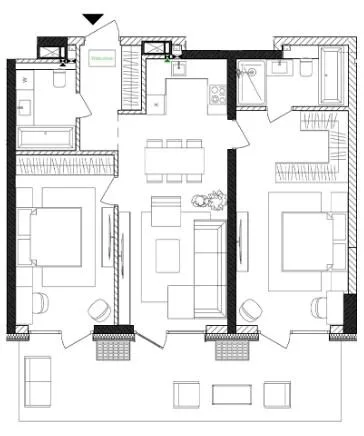 2-комнатная квартира, 87 м², вул. Євгена Маланюка, 101, Киев — фото 1