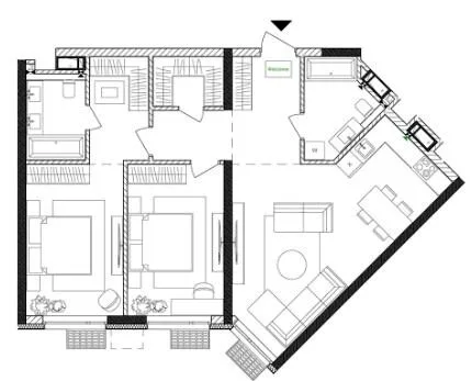 2-комнатная квартира, 86 м², вул. Євгена Маланюка, 101, Киев — фото 1