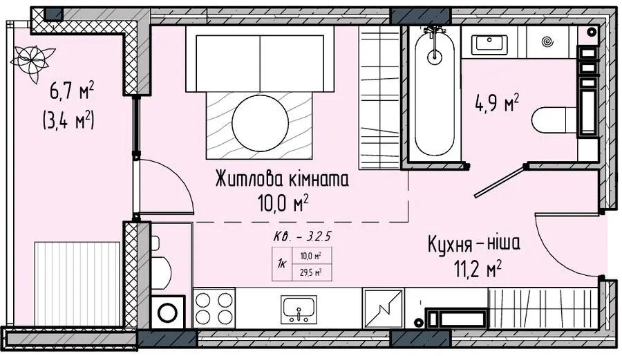 ЖК Sense City — 29.5 м²