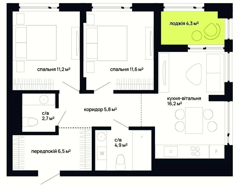 City by blago — 63 м²