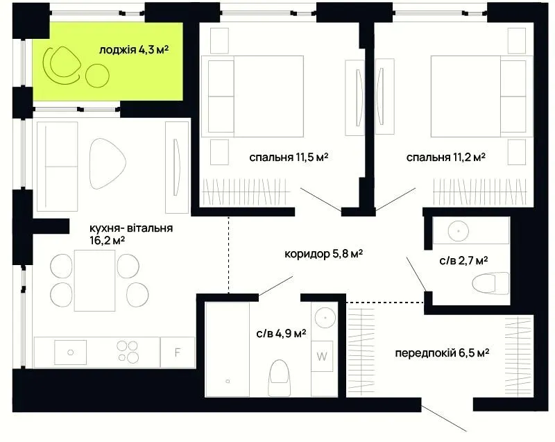 City by blago — 63 м²