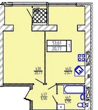 вул. Трудова, 6/2 — 53.6 м²