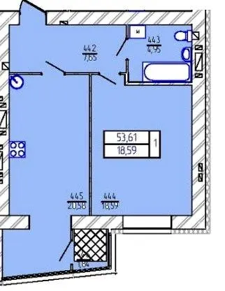вул. Трудова, 6/2 — 53.6 м²