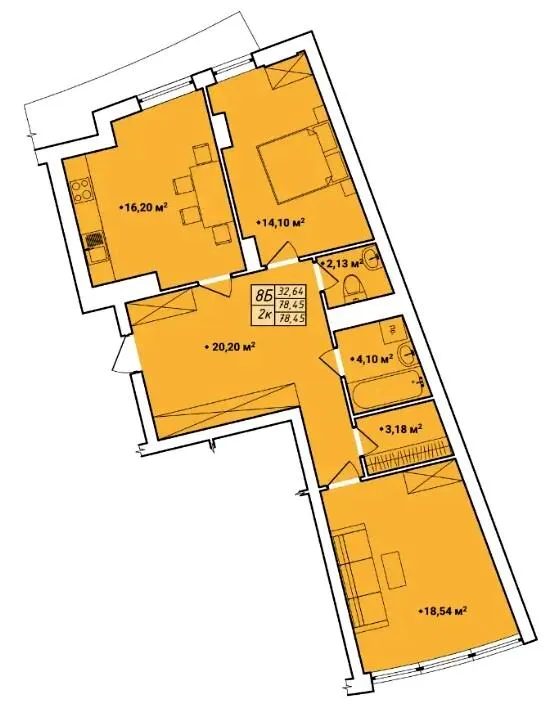 ЖК Amber Park — 78.5 м²