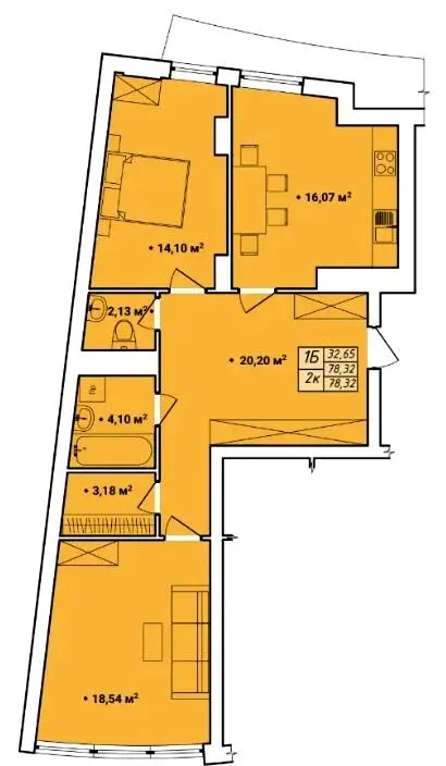 ЖК Amber Park — 78.3 м²