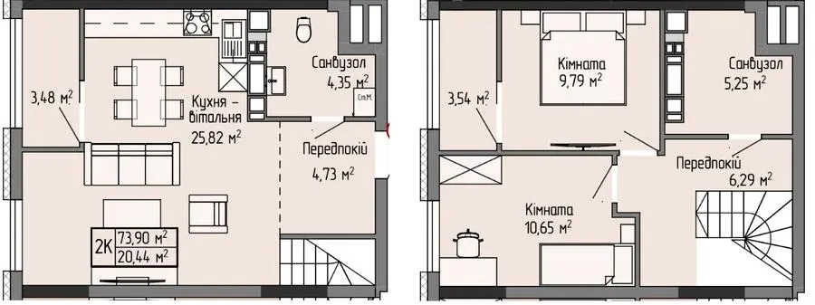 ЖК Tarnavsky — 73.9 м²