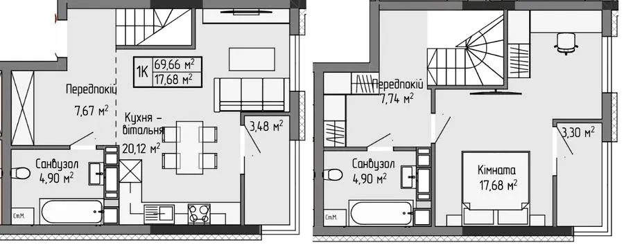 ЖК Tarnavsky — 69.7 м²