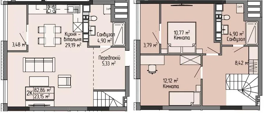 2-кімнатна квартира, 83 м², вул. Тарнавського, 7, Тернопіль — фото 1