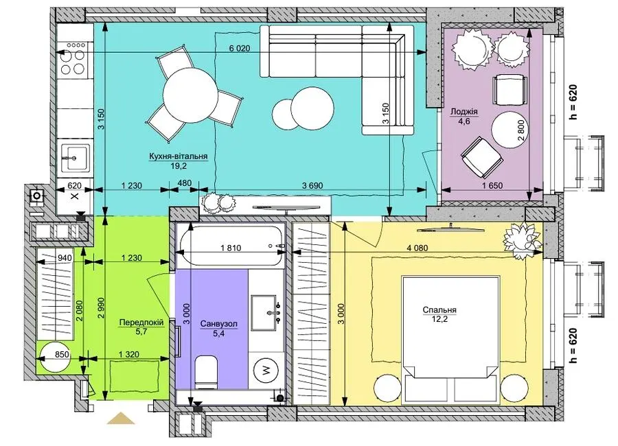 ЖК Файна Таун — 47.1 м²