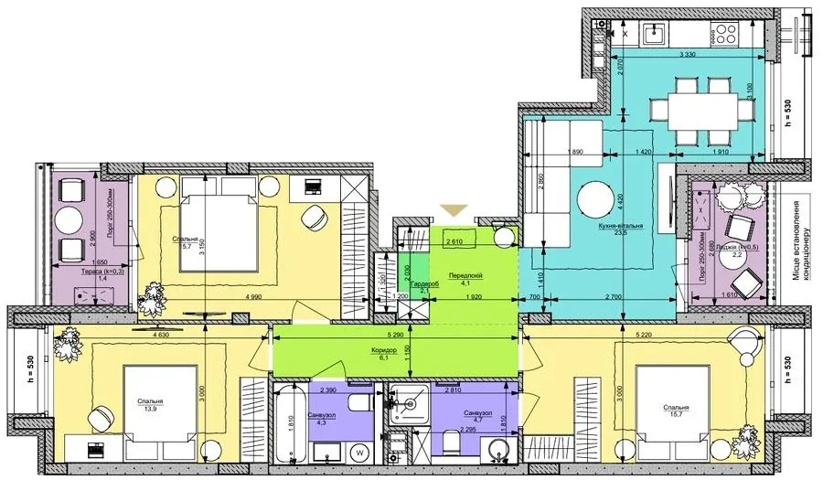 ЖК Файна Таун — 93.7 м²