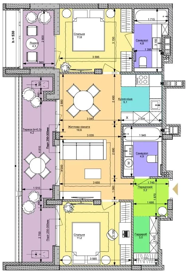 ЖК Файна Таун — 71.9 м²