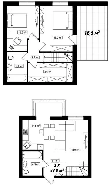 ЖК АМСТЕРДАМ СКВЕР — 88.8 м²