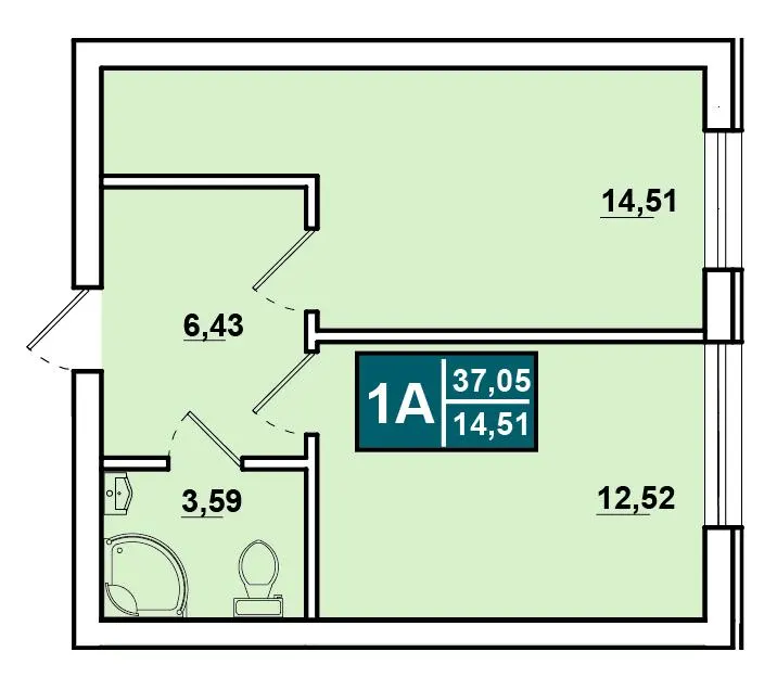 ЖК Comfort Hall — 37.1 м²