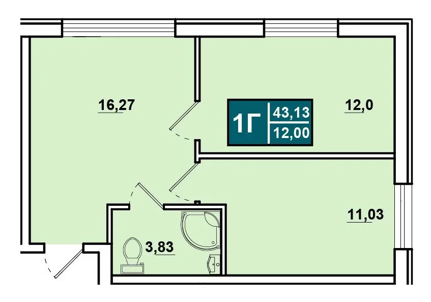 ЖК Comfort Hall — 43.1 м²