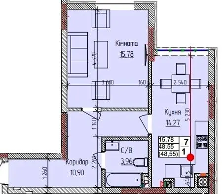 ЖК Сакура — 48.6 м²