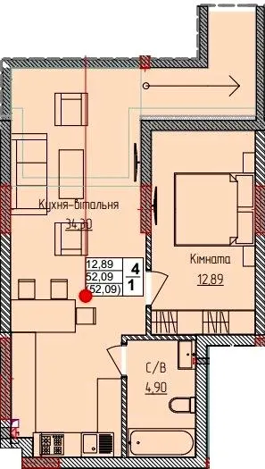 ЖК Сакура — 52.1 м²