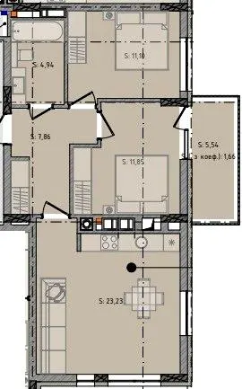 ЖК Черляни — 60.6 м²