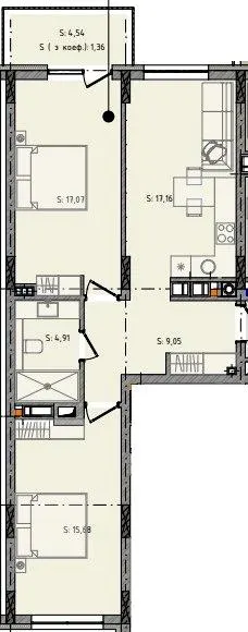 ЖК Черляни — 65.2 м²