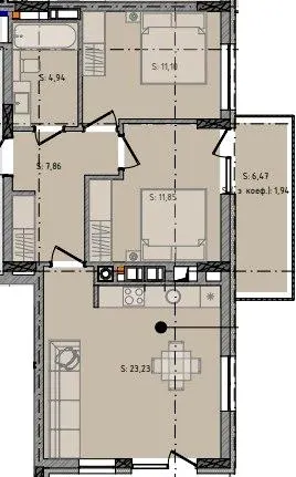 ЖК Черляни — 60.9 м²