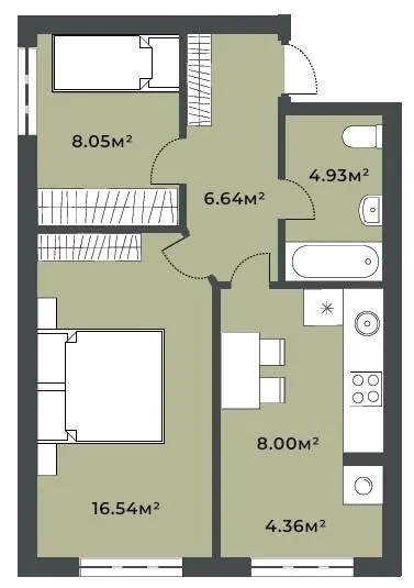 ЖК Софіївські Липки — 48.5 м²