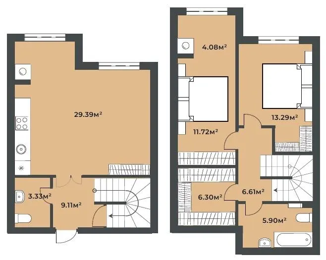 ЖК Софіївські Липки — 90.6 м²