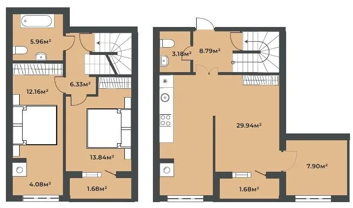 ЖК Софіївські Липки — 95.4 м²