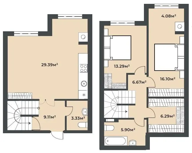 ЖК Софіївські Липки — 90.6 м²