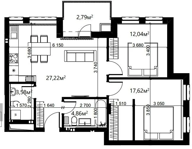ЖК Index Yard — 74.6 м²
