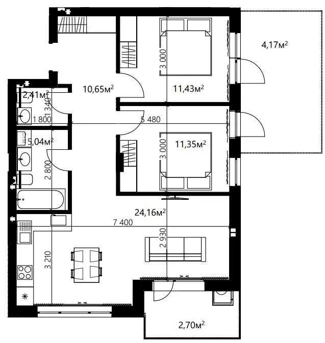 ЖК Index Yard — 71.9 м²