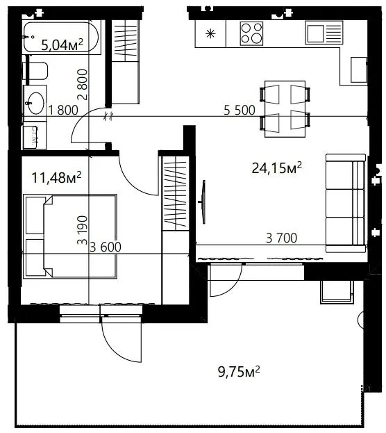 ЖК Index Yard — 50.4 м²