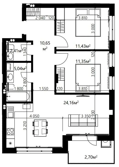 ЖК Index Yard — 67.7 м²