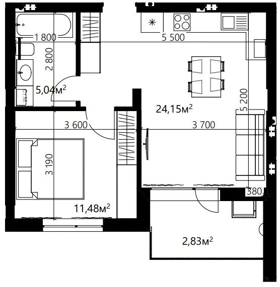 ЖК Index Yard — 43.5 м²