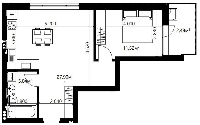 ЖК Index Yard — 46.9 м²
