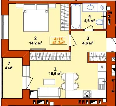 ЖК BROWAR — 41.2 м²