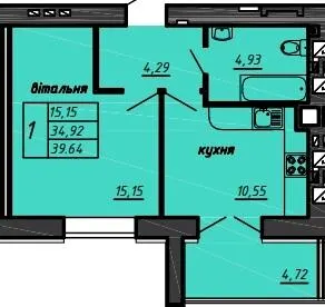 ЖК Файноград — 39.6 м²