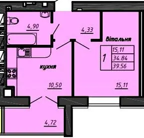 ЖК Файноград — 39.6 м²