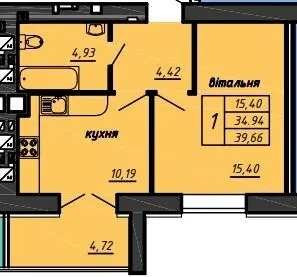 ЖК Файноград — 39.7 м²