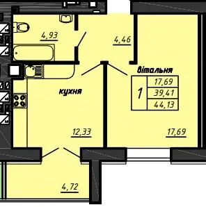 ЖК Файноград — 44.1 м²