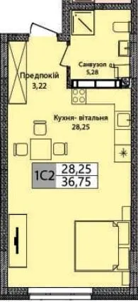 ЖК Olympic Park — 36.8 м²