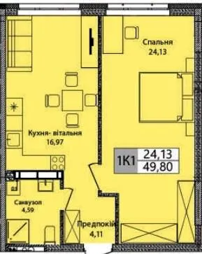 ЖК Olympic Park — 49.8 м²