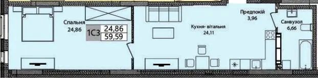 ЖК Olympic Park — 59.6 м²